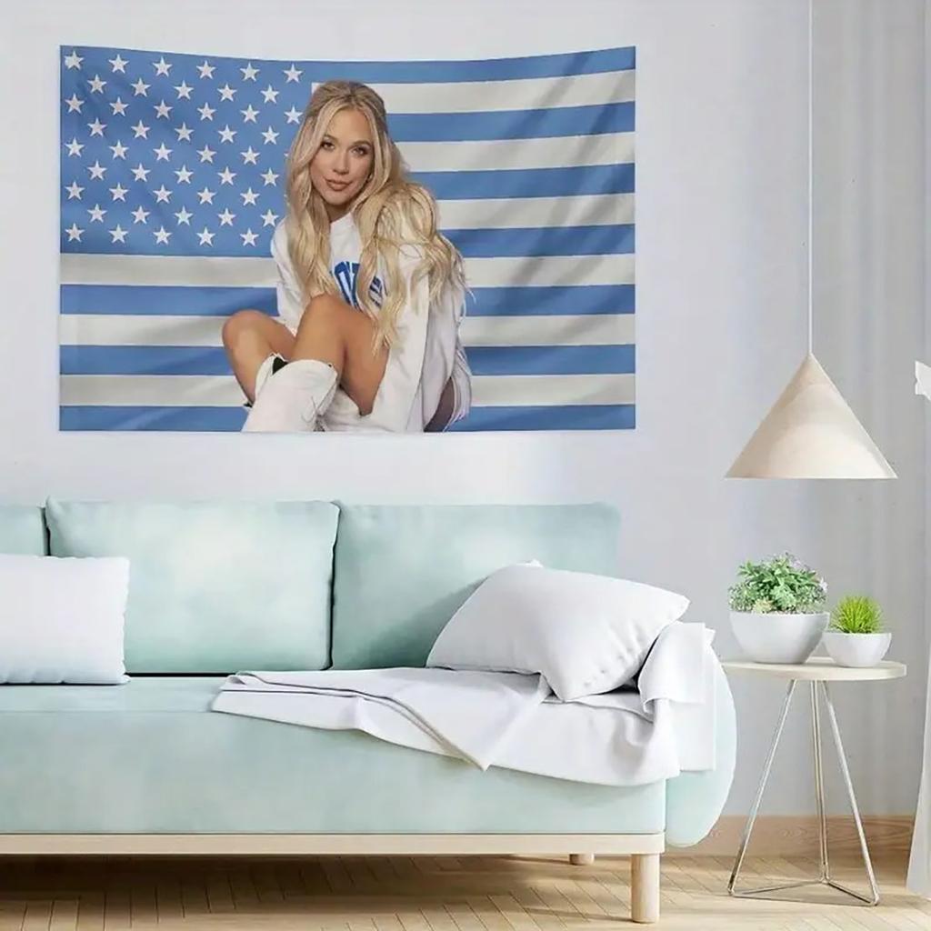1 Stück Megan Moroney Rosa Amerikanische Lustige Cameron Flagge Wandteppich Poster Perfekte Dekoration Geschenk für College-Wohnheimzimmer Kulisse