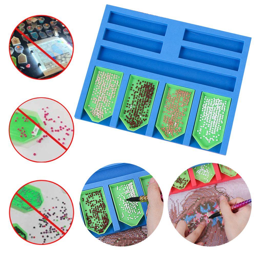 

Drill Clay Diamond Painting Kits Point Drill Pen Diamond Painting Tray Holder Beading Storage Tray