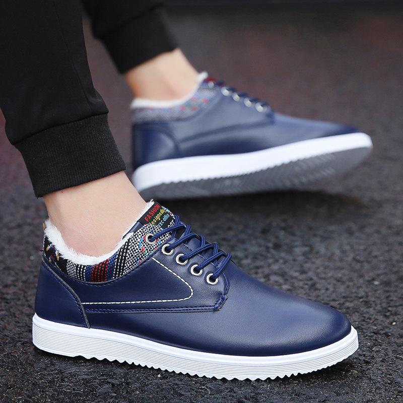 Брендовые модные кроссовки мужские повседневные зимние теплые ботильоны на шнуровке — фото 6