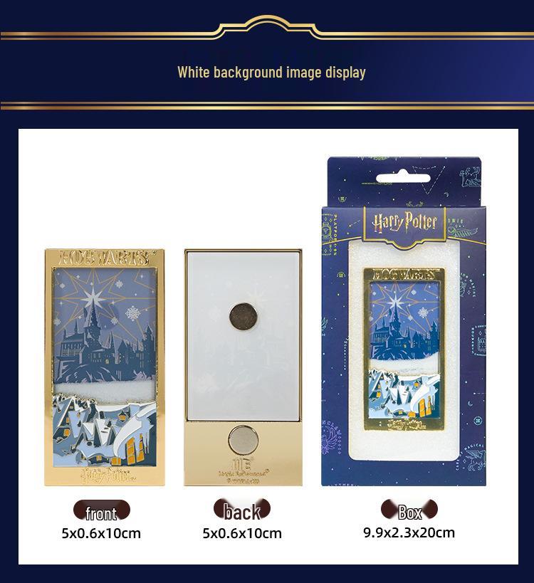 Harry Potter Schloss Leuchtender Treibsand 3D Kühlschrankmagnet - Kreatives Retro-Geschenk