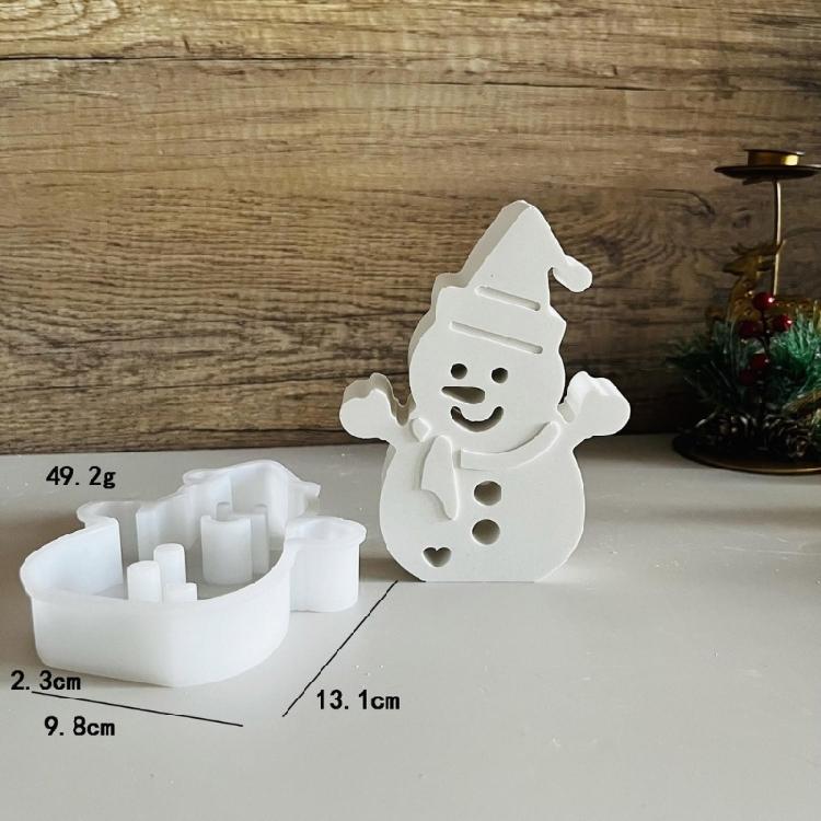 Christmas Snowman Figurine Silicone Molds for Epoxy Resin, Candle Soap, Home Decoration, Silicone Epoxy Resin Mould