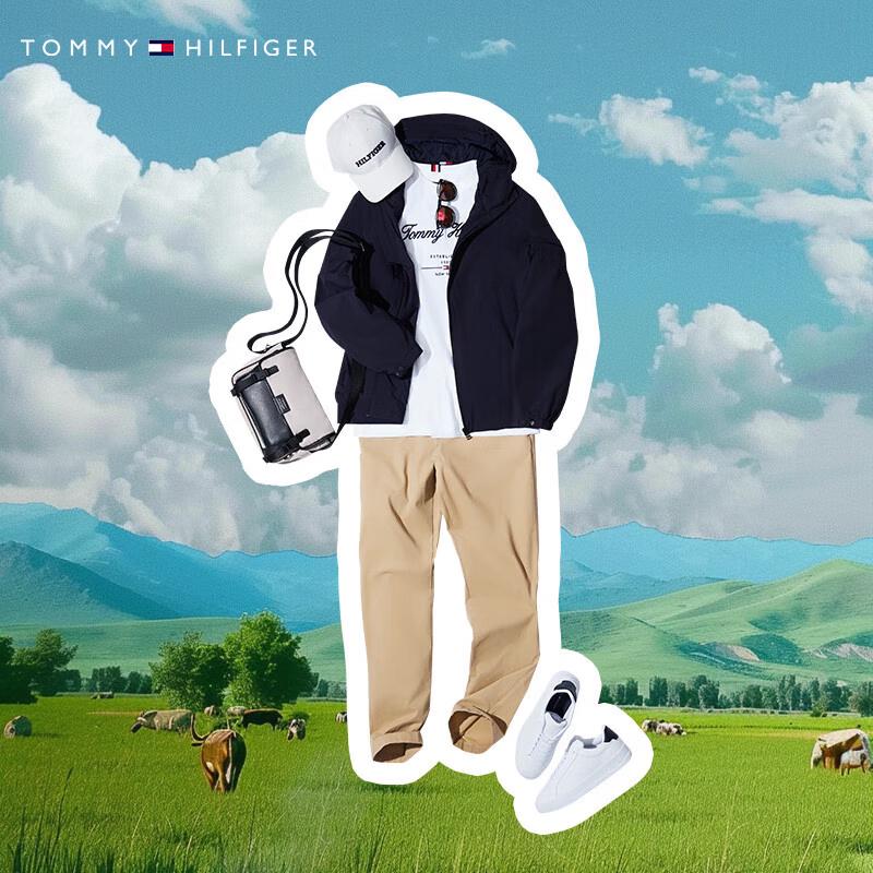 Tommy Hilfiger Men's Packable Windproof Waterproof Hooded Softshell Jacket