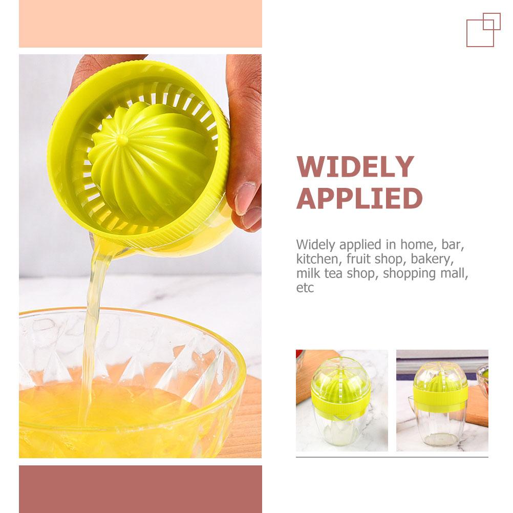 2 Pcs Manual Juicer Cup Fruit Maker Citrus Lemon Squeezer Plastic Ergonomic Design Kitchen Tool Portable Manual Juice Extractor