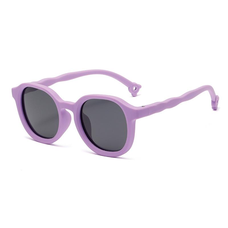 New Fashion Trendy Retro Outdoor Anti-ultraviolet Sunshade Silicone Children's Sunglasses 23029