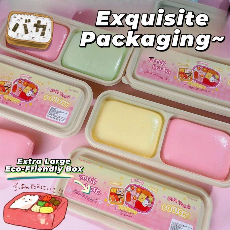 Soft Slow Rebound Doublesided Bento Box Fidget Toy For Kids Sensory Play