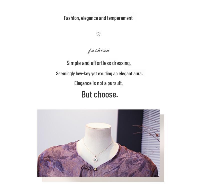 Elegant Summer Short-Sleeved Chiffon Blouse Set for Middle-Aged Women
