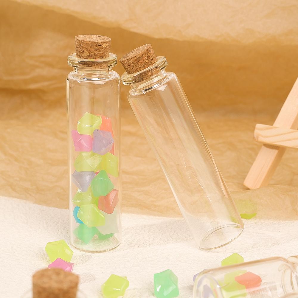 10 Stück DIY Wunschflasche Mini Glasflaschen mit Korken Transparent Leere Nachrichtenflasche Weihnachts Hochzeitsfeier Deko Zubehör