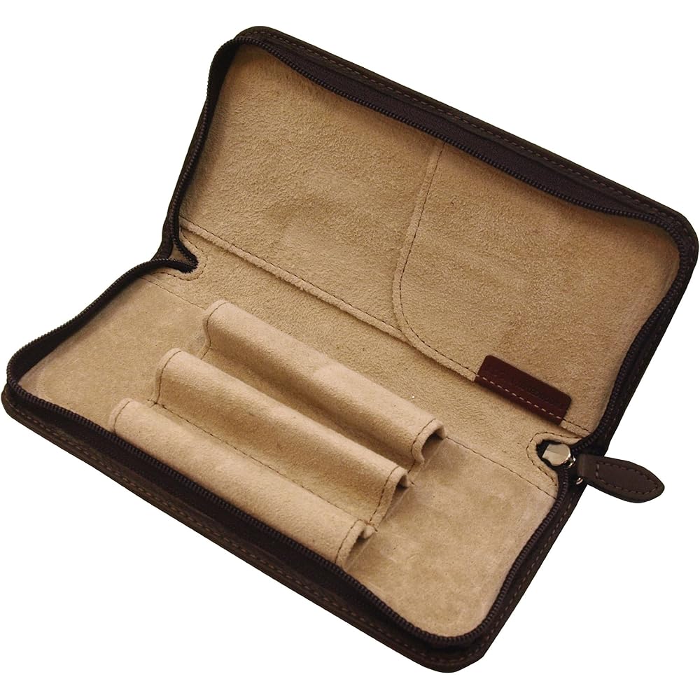 Pilot Pen Case Pensamble Zipper Pen Case Dark Brown 01DBN