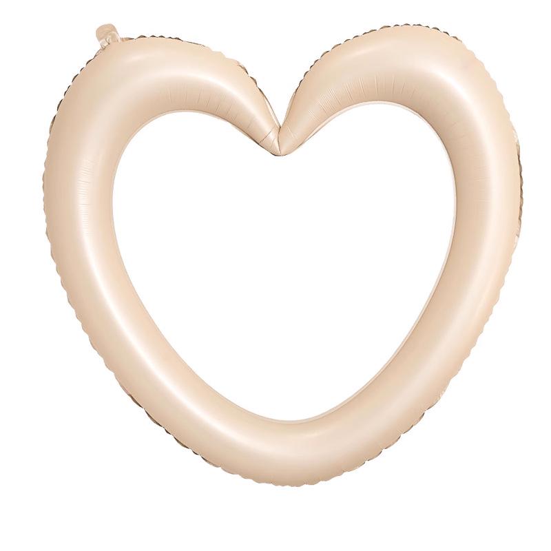 Large Heart-Shaped Aluminum Foil Balloon Frame for Party Decoration