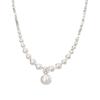 French Crushed Silver Pearl Necklace, Minimal Short Clavicle Pendant Chain 2024 New