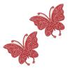 Křišťálová samolepka motýl Lesklá lepicí Horké kamínky pro dekoraci Oblečení Automobil PočítačČervená