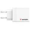 Verbatim 49701 USB Charger 30W 4-Port USB-A, USB-C, EU Plug, White