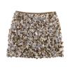 2026 Winter Women's European & American Style Sequin Miniskirt: Sexy Hip-Hugging Short Skirt