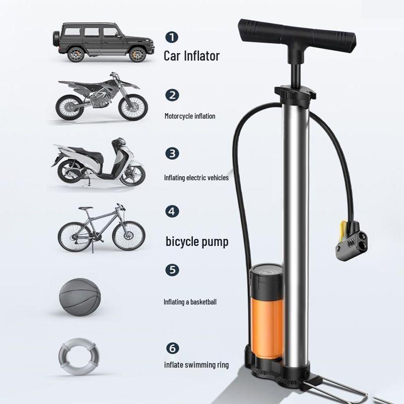 Thickened High-Pressure Inflator for Bikes, Cars, Motorcycles, and Basketballs