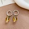 Custom Creative Enamel Apple Pear Earrings: High-End Fashion Studs for Women