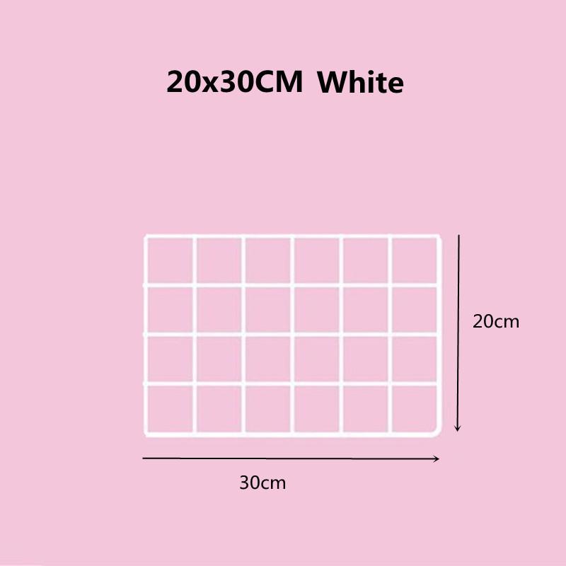 Metal Decorative Storage Basket DIY Iron Grid Flower Pot Hanging Shelf Wall Art Mounted Frame Mesh Display Rack Home Decoration