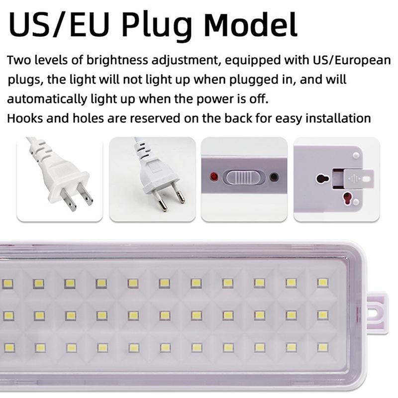 30 Led Beads Emergency Evacuation Light Fire Fighting Lamp Wall-Mounted Smart Led Bulb Dimmable Power Failure Emergency Lighting