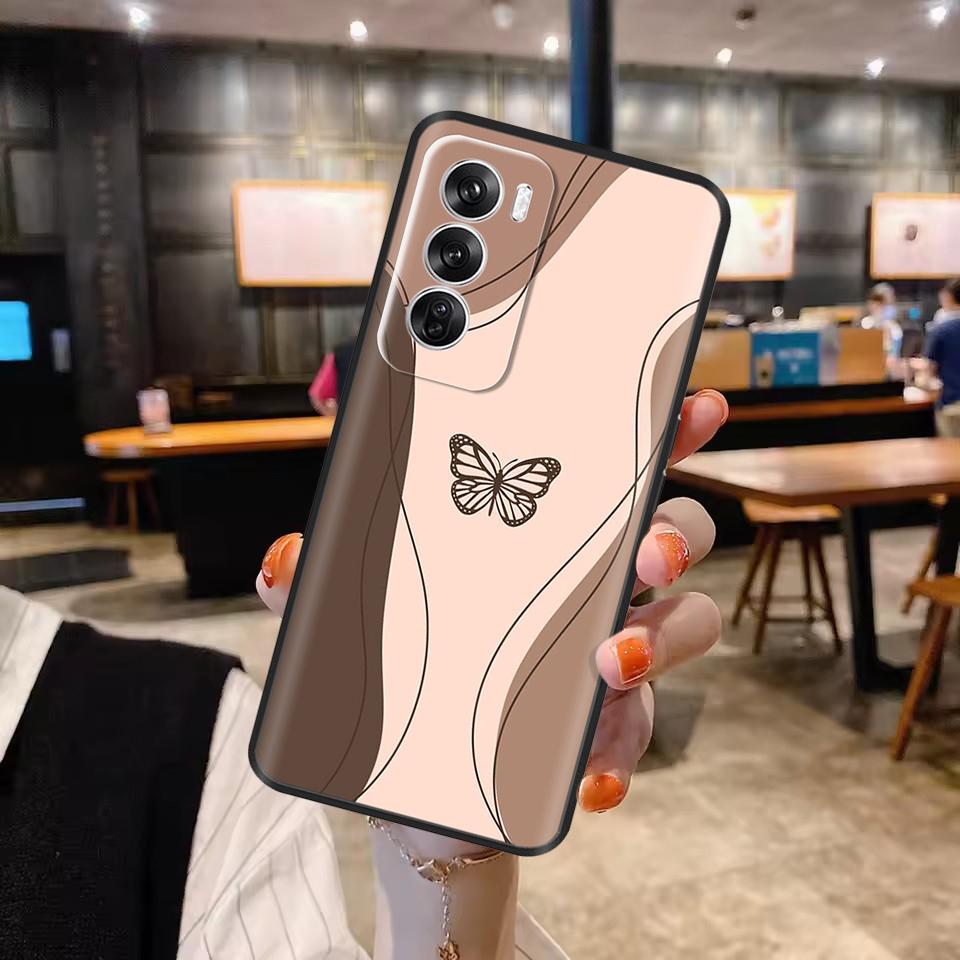 Silicone Case For OPPO Reno 12 Phone Cases Lovely Cat Cover Reno12 5G Soft Liquid Silicon Back Cover For OPPO Reno 12 Pro 5G