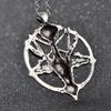 Baphomet Goat Head Pendant Necklace Inverted Pentagram Sigil Laveyan Satanic Jewelry Gothic Accessory