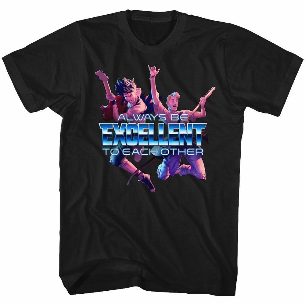 

Bill and Ted Always Excellent Black Adult T-Shirt 2XL