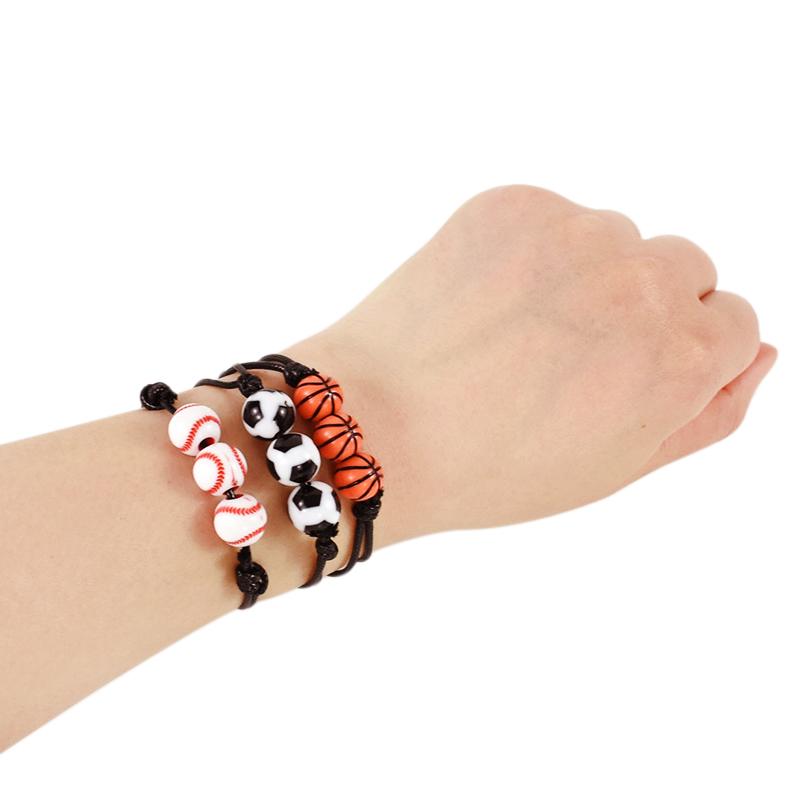 Soccer Bracelet 24-Pack Sports Team Bracelets Adjustable