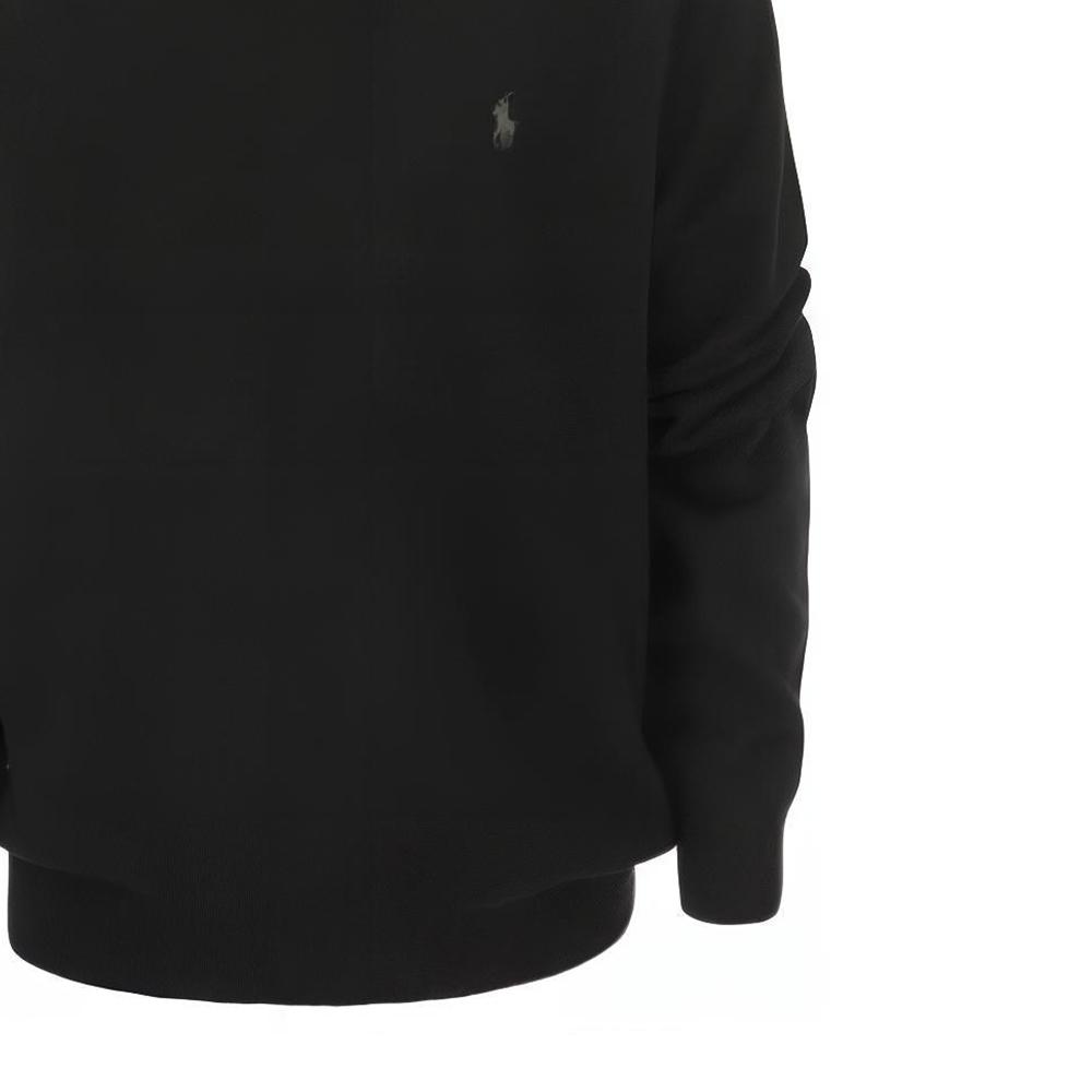 Polo Ralph Lauren FW22 Solid Color Logo Embroidered Pullover Knit Sweater Men Sweater Black 710876714-003