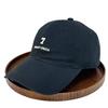 Fashion Hat Combed Cotton Retro Color Japanese Embroidery Letter Washed Baseball Hat Men's and Women's Spring and Autumn Casual Bent Cap