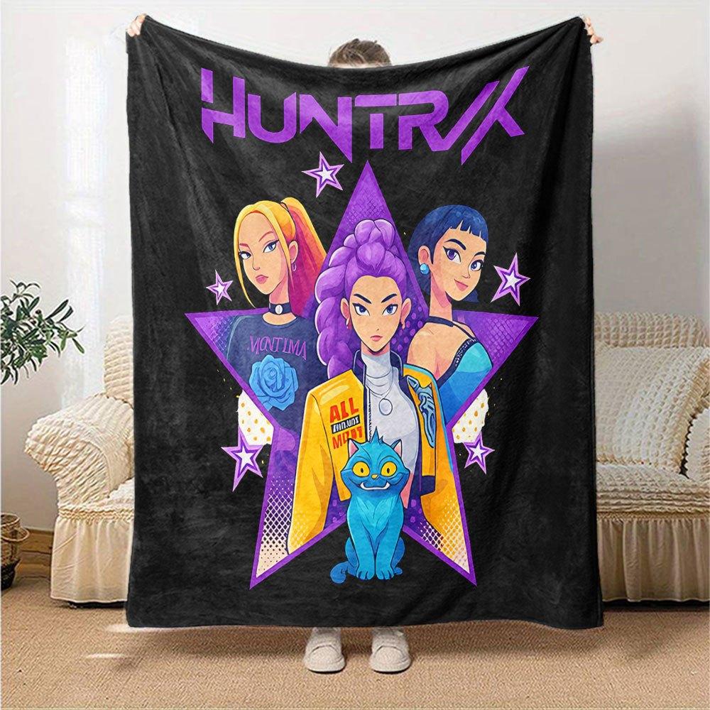 1pc hunter x Blanket Soft Warm Throw for Home, Office, Travel All Season Cozy Bedding Gift, Office Cozy Accessory