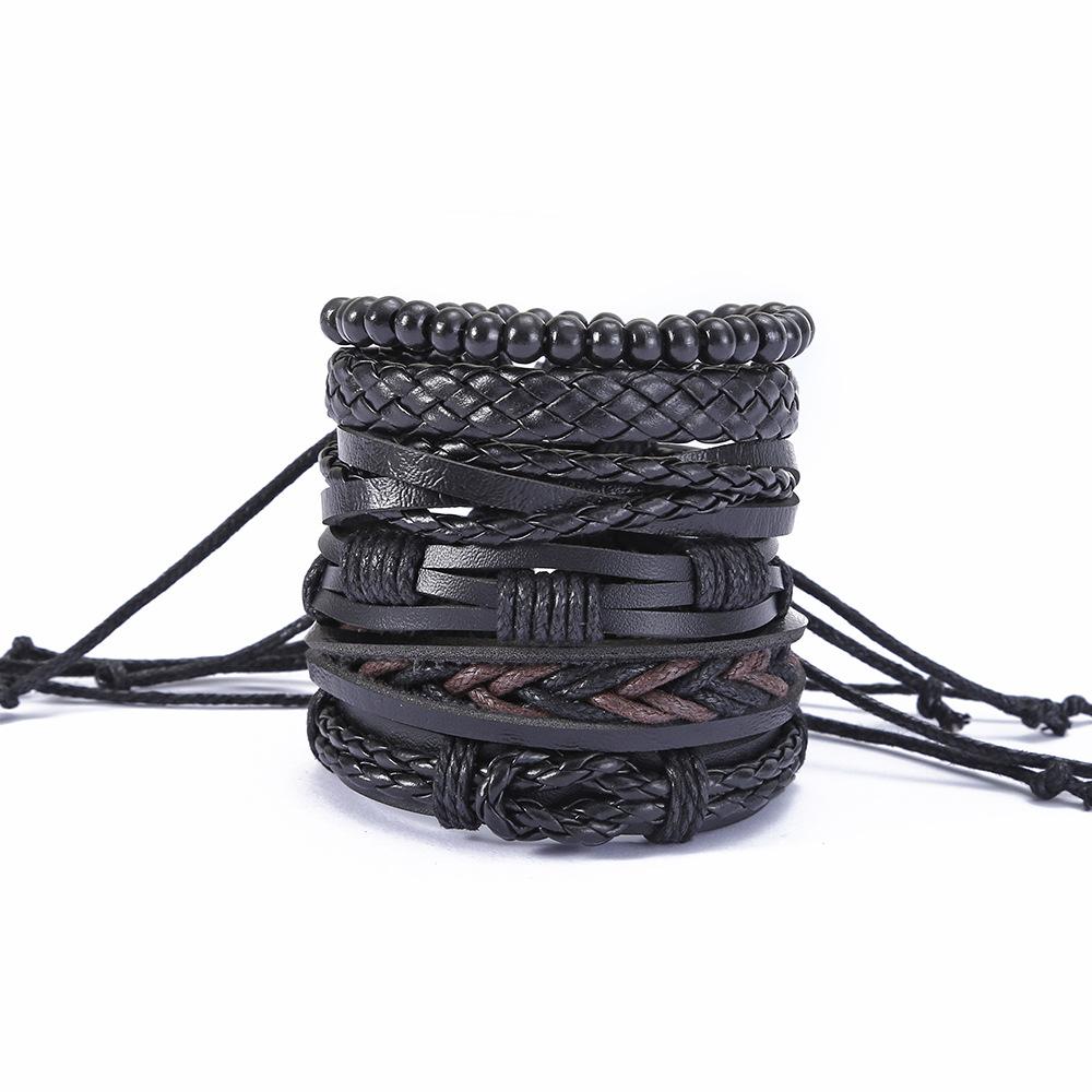 Punk Style Black Handmade Bracelets For Men Jewelry Accessories Gifts, Stylish Charming Men's Bracelets