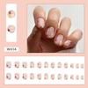 Fashion Short Wearable Press On Nails 1ml W434 Floral Pattern Adhesive Style Set for Easy Application and Durable Wear