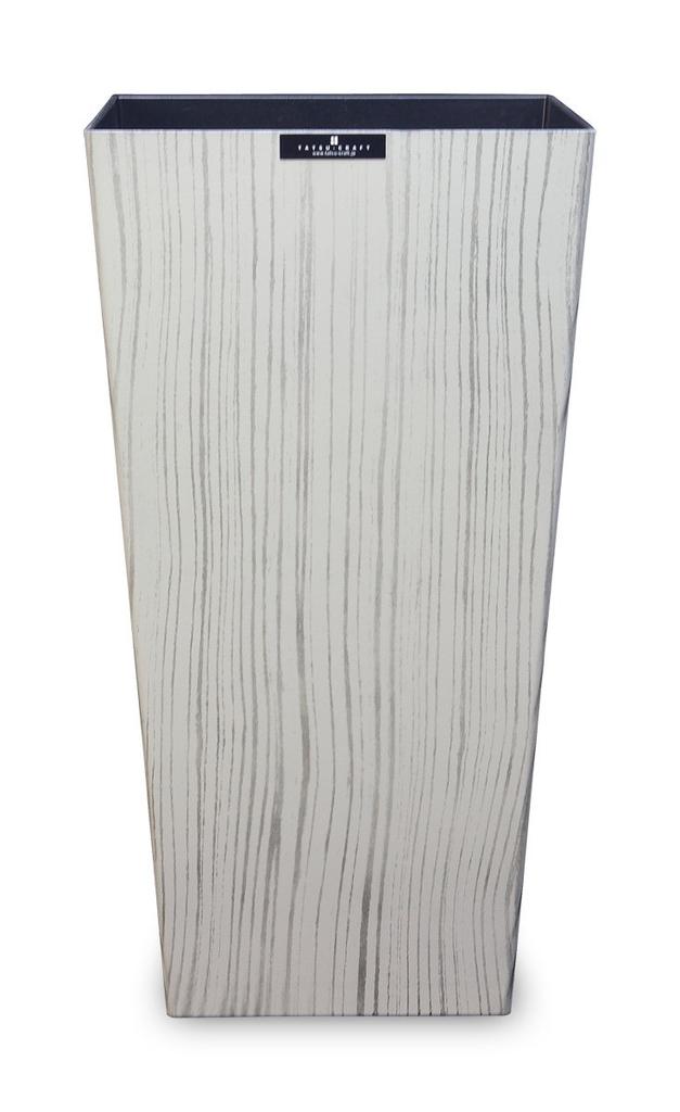 TATSU-CRAFT Wood Grain Dustbin, Large, Gray Pine, 9.5L, Stylish Wooden Trash Can, Lidless, Kitchen, Brown, Pail, Large, Lidless Trash Can, Slim,