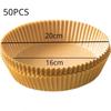 50/100PCS Air Fryer Bakeware Disposable Paper Tray Non-Stick Mat Baked Silicone Paper Square Round Air Fryer Accessories