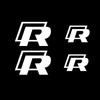 2026 Hot For VOLKSWAGEN VW 4Pcs Car Caliper Stickers Brake Wheel Hub Decals for Volkswagen VW GTI Rline Polo Golf Passat Tiguan 