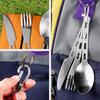 3x Talheres de Viagem para Piquenique Turístico Colher de Aço Faca Garfo
