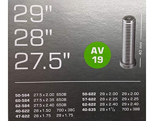 Set of 2 SCHWALBE 29x1.50/2.40 Tubes, Schwalbe 19AV, 40mm Valve Length [Imported]