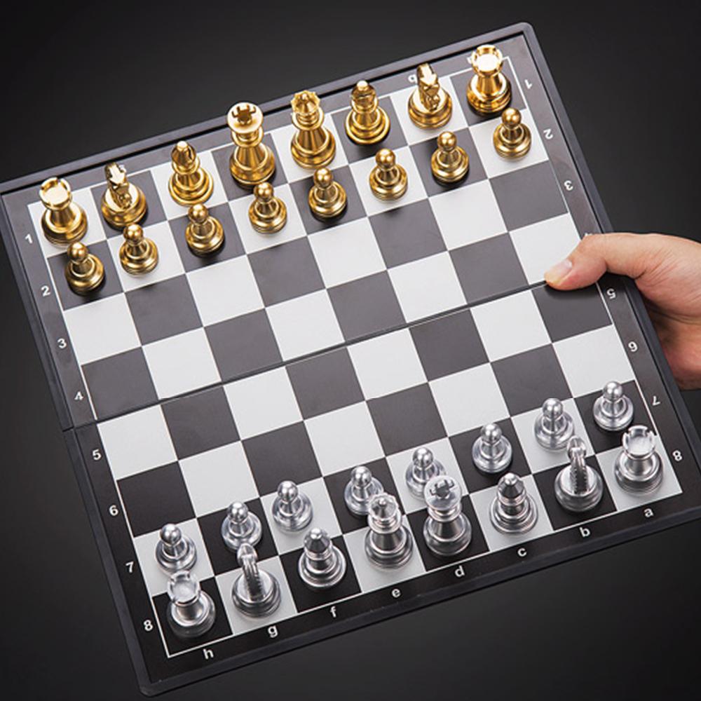 Portable Special Magnetic Chess Backgammon Checkers Set Big Board Draughts Entertainment Christmas Travel Games Aldult Kids Gift