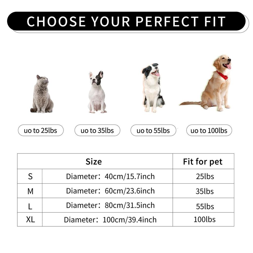 Long Plush Dog Bed, Pet Round Bed, Anti-anxiety Ped Bed Mat, Pet Bed Sofa Cushion For Small Medium Dog Calming Plush Pet Sofa