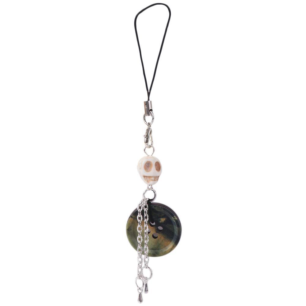 Vintage Skull Button Pendant Bag Decoration Phone Lanyards Fashion Y2K Phone Chain  Backpack