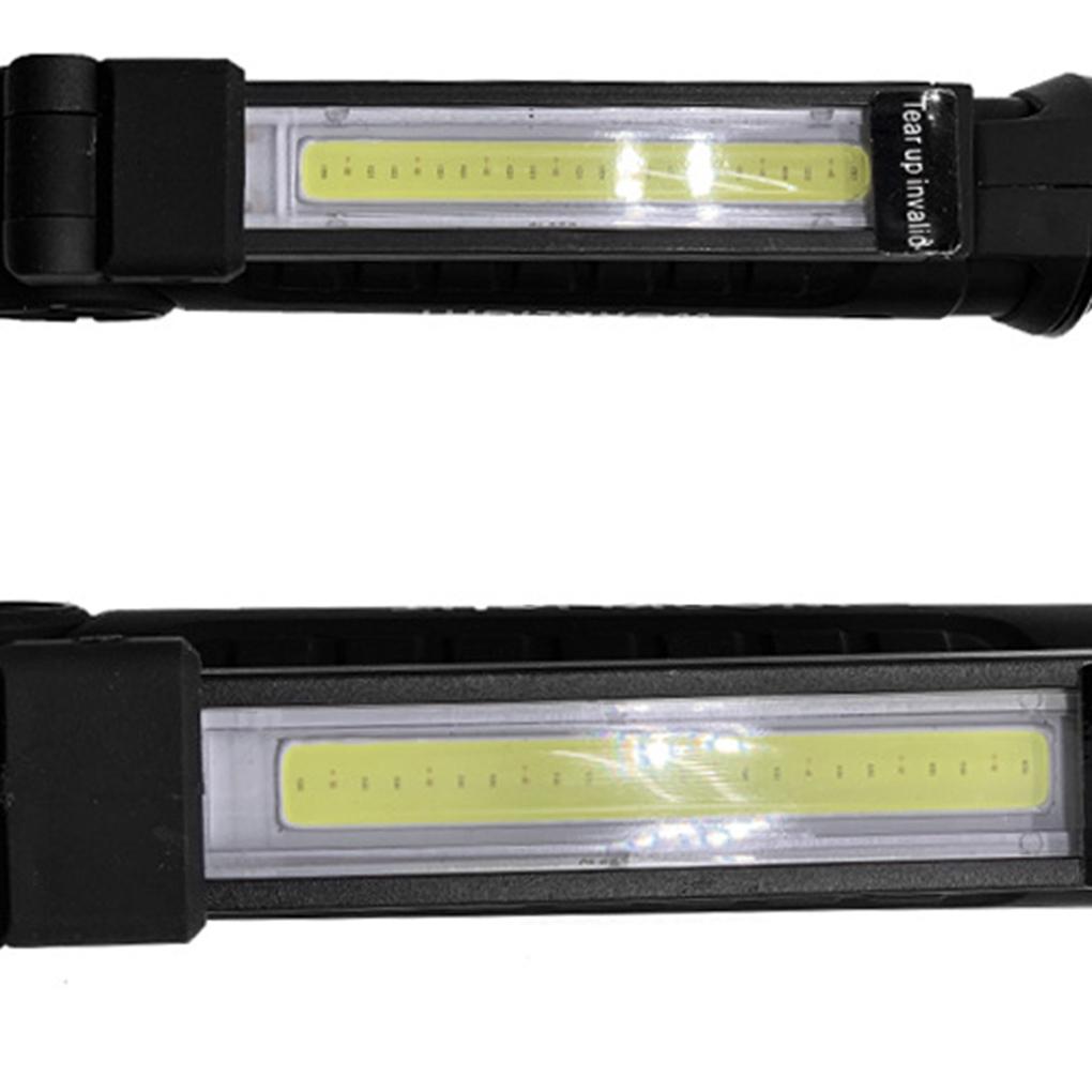 Rechargeable Work Light COB+LED Flashlight Magnetic Hand Torch Inspection Lamp