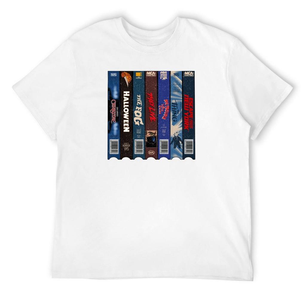 John Carpenter Vhs T-Shirt Cotton Graphic Tees Shirts Graphic Tee Men's Cotton T-shirt