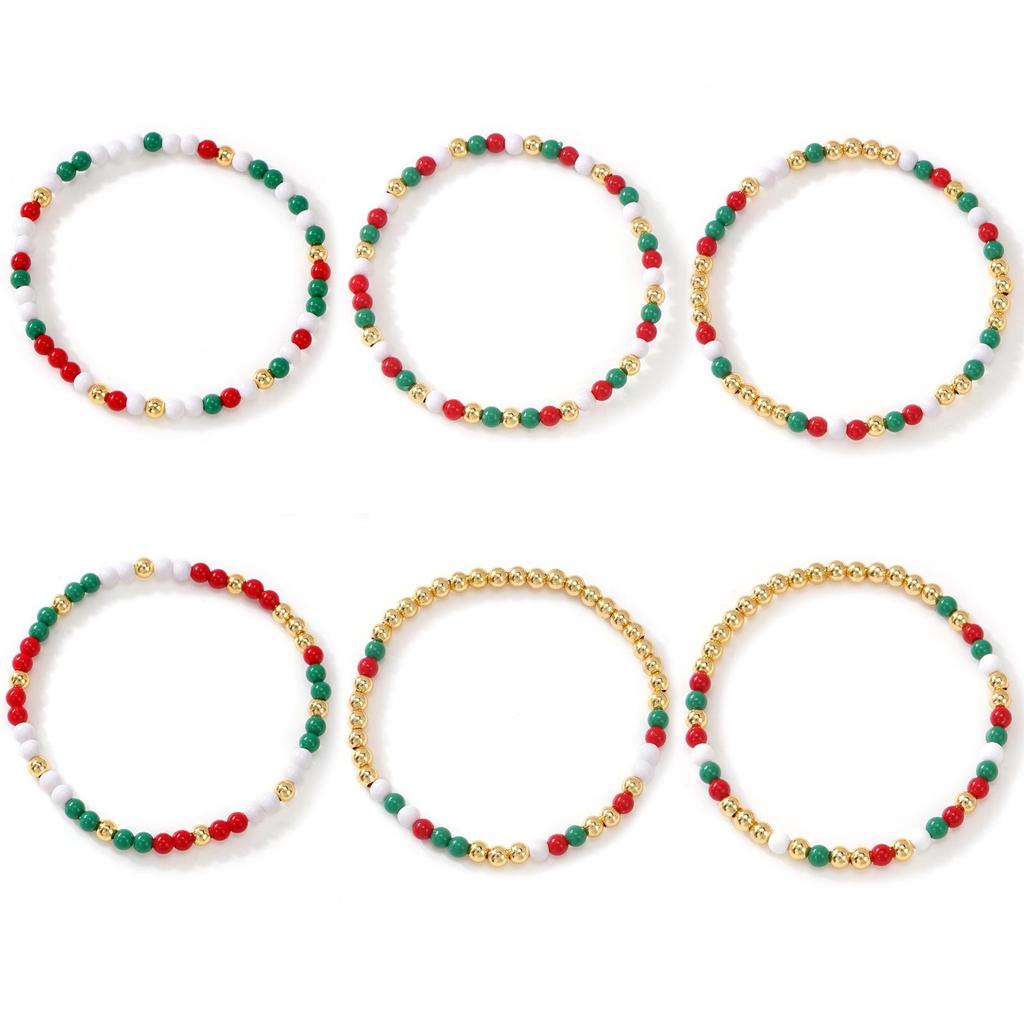 Bohemian 5-in-1 Layered Beaded Ethnic Christmas Bracelet