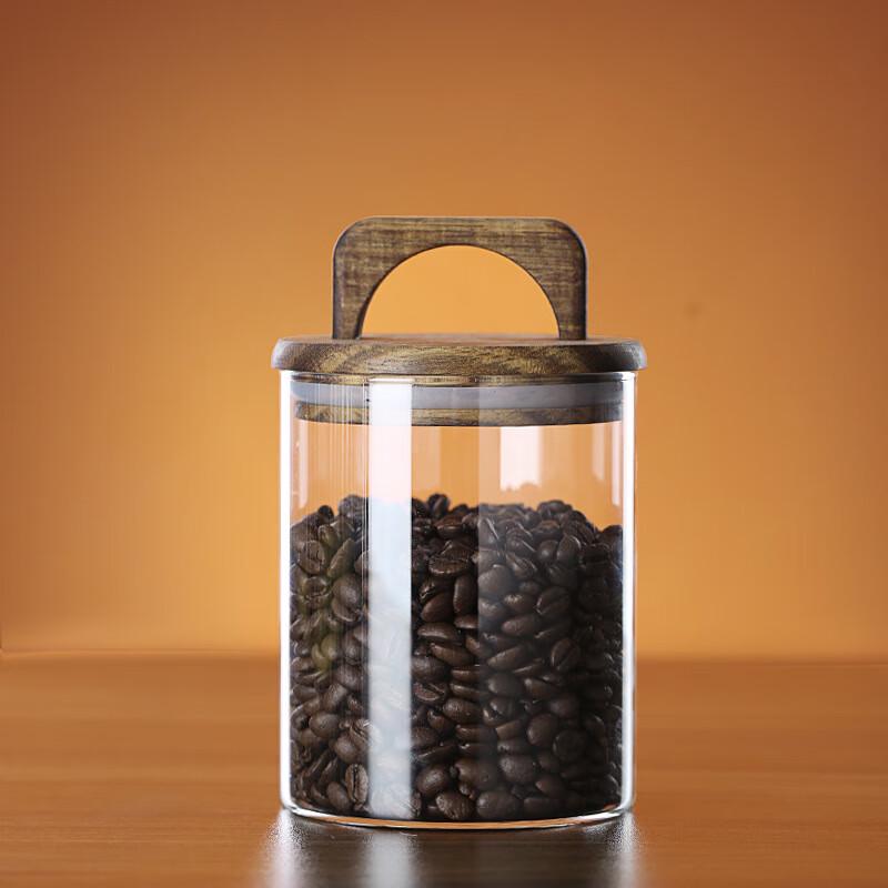 UOSU Handheld Glass Coffee Powder Storage Jar