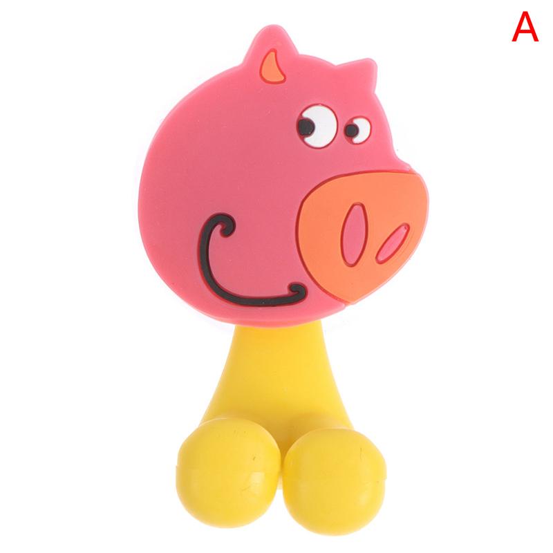 Toothbrush Holder Suction Cartoon Animal Tooth Brush Hooks For Kids  Bathroom A