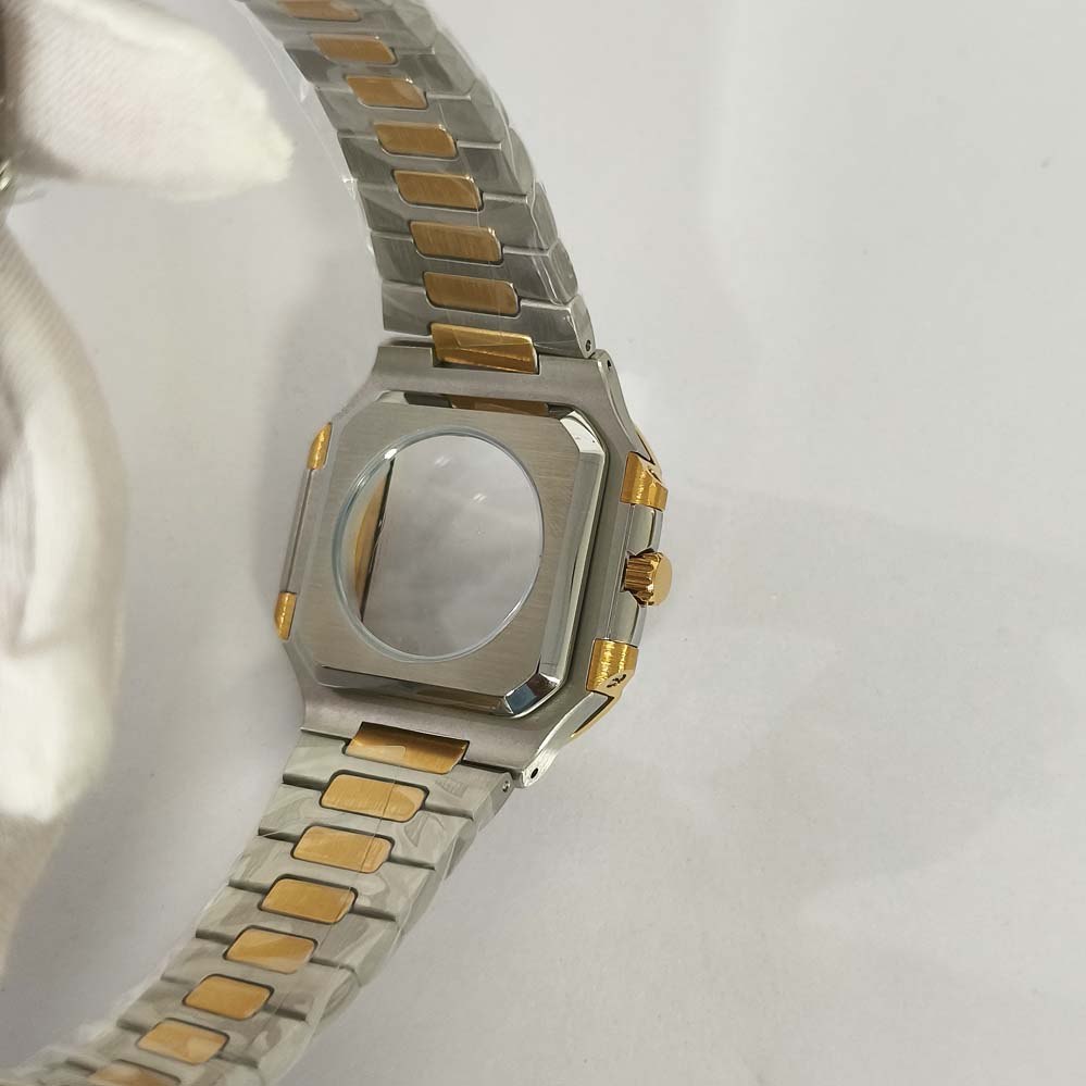42mm Middle Gold Square for 29.5mm Watch Dial Sapphire Glass Stainless Steel Watches Accessories Fit NH35 NH36 4R Movement