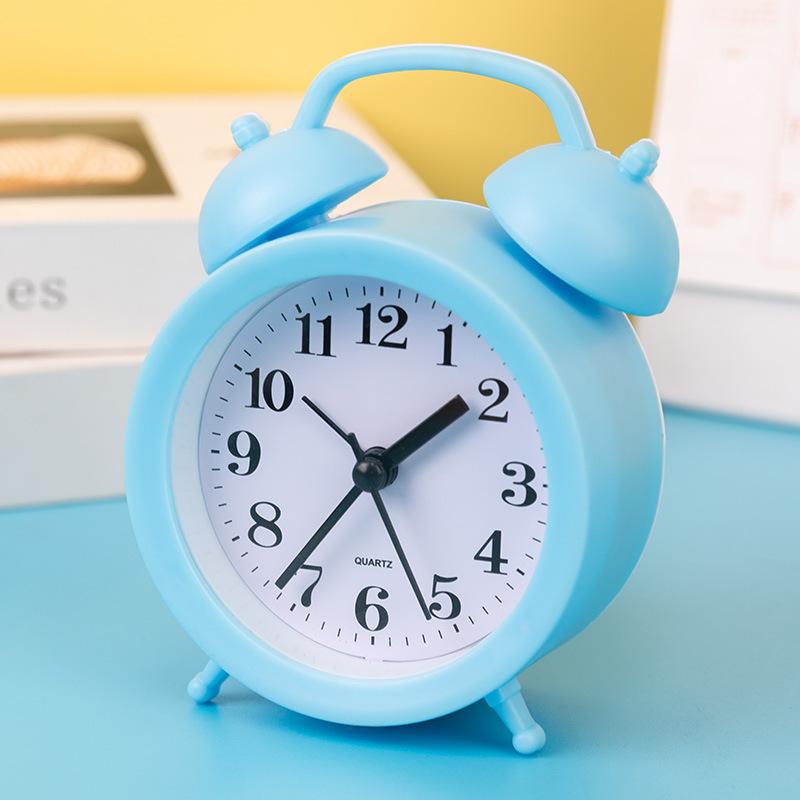 Bedroom Creative Cartoon Alarm Clock, Living Room Plastic Digital Clock Student Decoration Cute Desk Clock Shuangling Small Alarm Clock