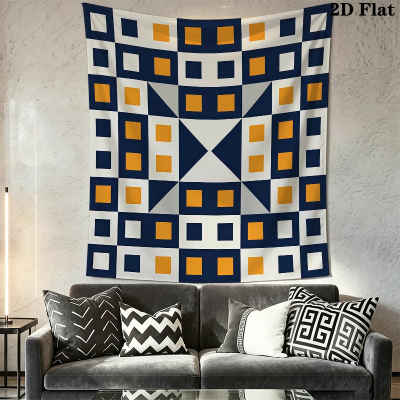 Simple Geometry Wall Tapestry Aesthetic Wall Hanging Printed Fabric Blanket Decorative Tapestries for Bedroom Living Room Home Decor