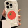 Cute Red Tomato Phone Case for iPhone 17 16 Pro Max 15 Plus 14 Pro 13 12 11 Pro Max 17 Air 16E Glossy Shockproof Soft TPU Cover