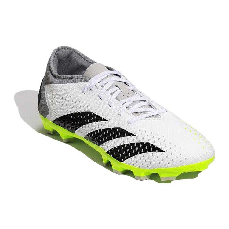 Adidas Predator Accuracy.3 Artificial Turf AG (Rubber Short Studs) Durable Soccer Shoes Unisex Soccer Shoes White Black Yellow IE9478