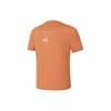 Fila Letter Print Knitted Sports Short Sleeve T-Shirt Men Tops Coral Gold A11M417104F-OR