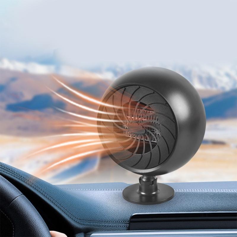 Desempañador de parabrisas con calefacción rápida, ventilador calefactor portátil, desempañador de parabrisas, secador calefactor autoadhesivo, ventilador calefactor de 12 V